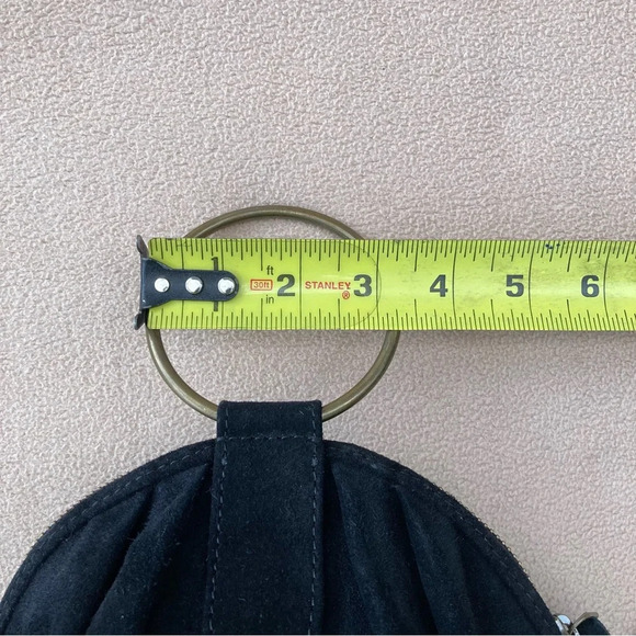 World Market Black Suede Handbag Purse Bag-Evening-Formal-Boho-Bohemian-Festival - Picture 8 of 10